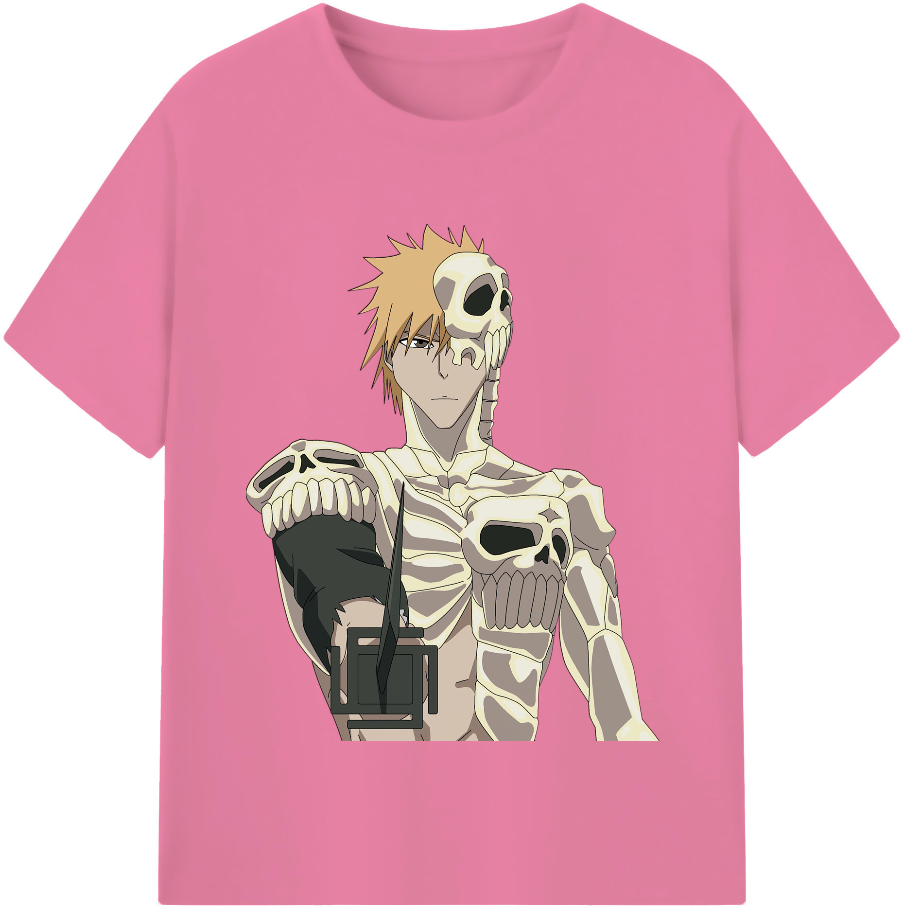 （画像用） ブリーチ 黒崎一護（くろさき いちご）BLEACH Kurosaki Ichigo 綿100％半袖Tシャツ（フロントプリント）